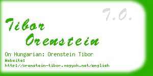 tibor orenstein business card
